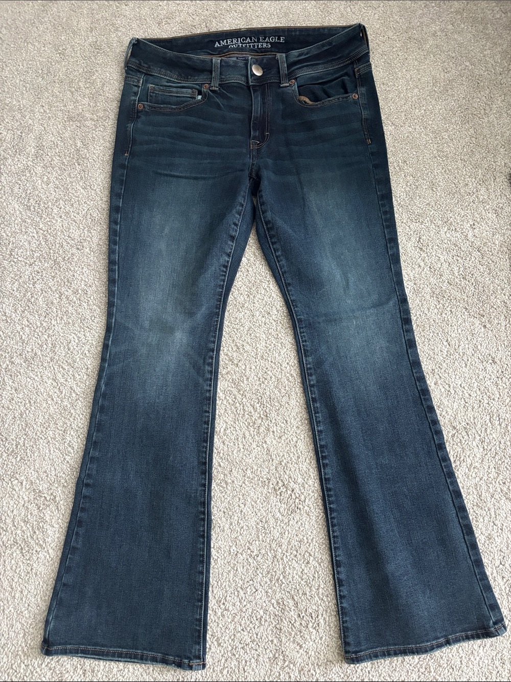 American Eagle Outfitters Blue Kick Boot Cut Jeans